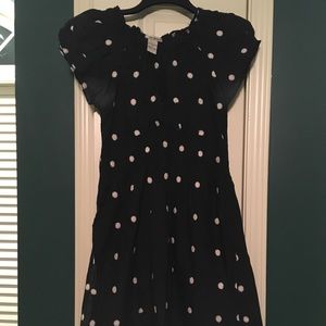 Black Dress with Embroidered Flowers